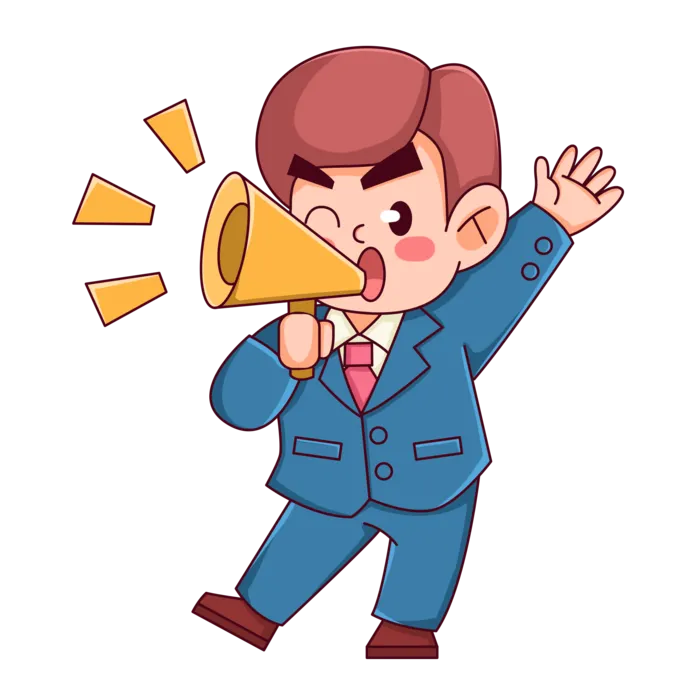 手绘可爱招聘招商人物元素插画 