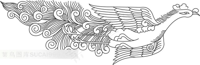 唯美的凤凰图案素材