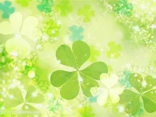 四叶草梦幻绿色背景