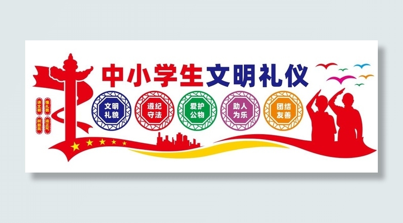 中小学生文明礼仪校园文化墙