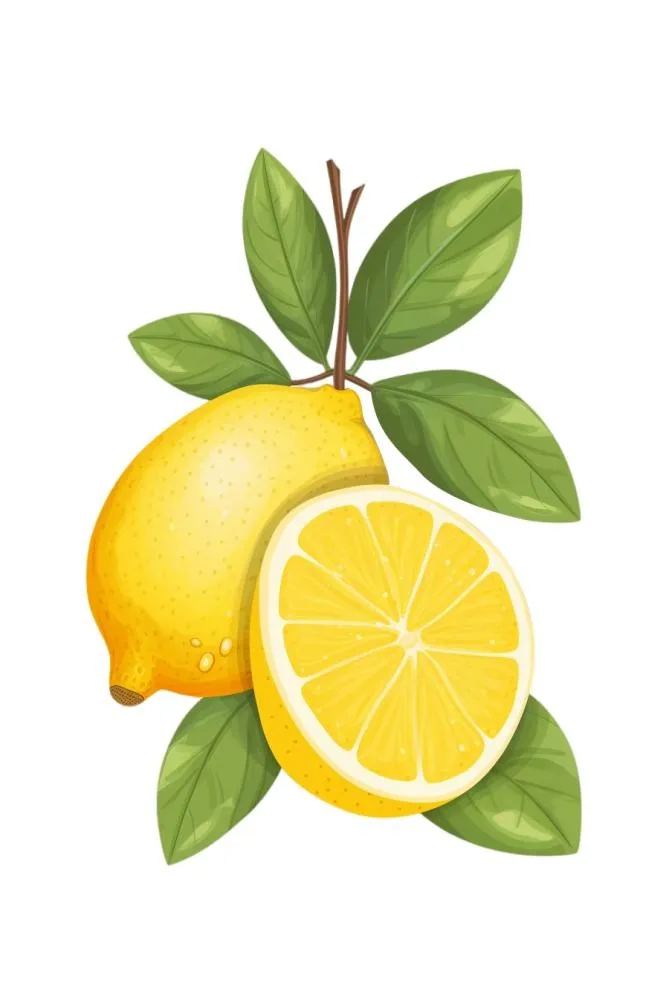 黄柠檬水果元素素材(896x1344)