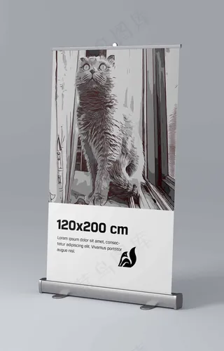 易拉宝样机 易拉宝效果图