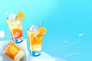 蓝色渐变饮料背景