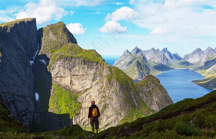 高清徒步旅游山水风景图片