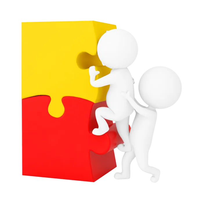 3D商务小人合作火柴人办公白领团队小黑人元素PNG设计素材模板