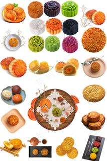 100张免抠月饼图片