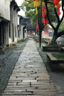 江南的古镇街道 江南的古镇街道