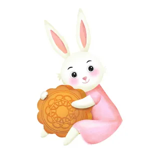 白兔月饼素材
