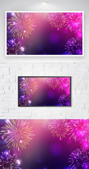 炫彩烟花背景素材