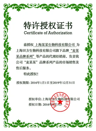 公司企业网络电子模板代理授权资质证书PSD制作设计源文件