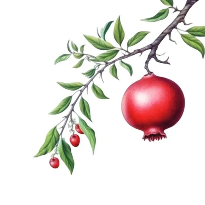 石榴树枝免抠(1024x1024)