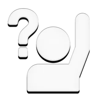 提问人物剪影白色少儿兴趣班