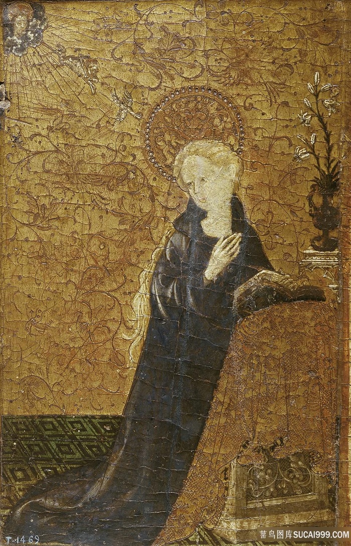 修女人物复古油画装饰画