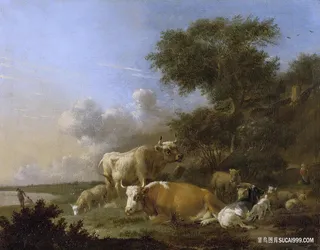 克拉普，阿尔伯特·詹斯--牛群景观