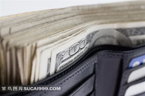 钱包里的钱币特写