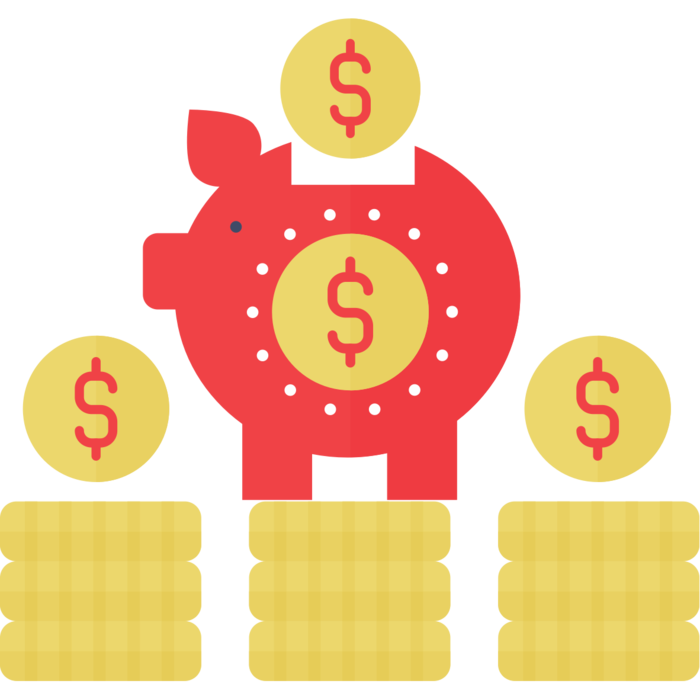 小猪存钱罐简笔画图标