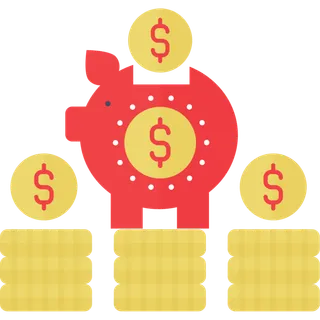 小猪存钱罐简笔画图标