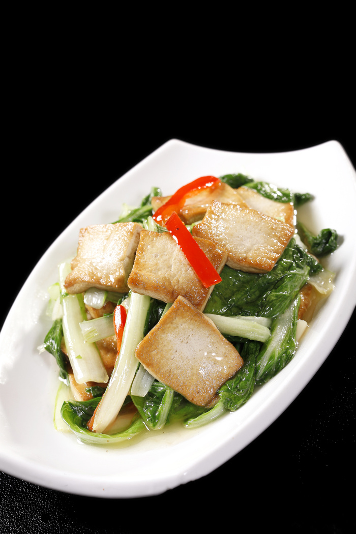 小白菜坑豆腐 (1)