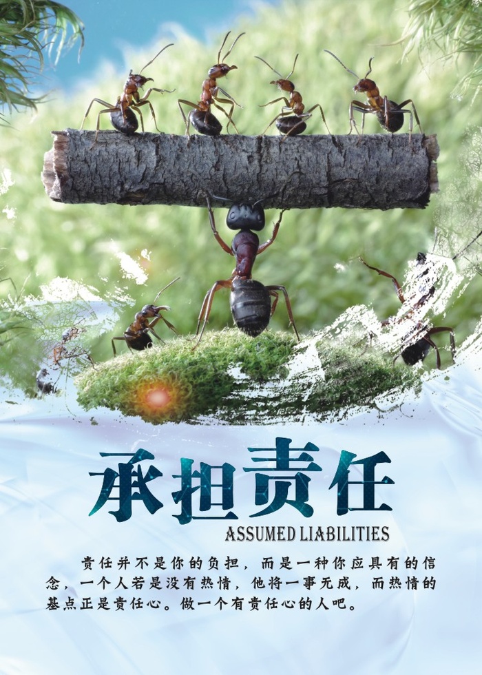 承担责任 励志图片cdr矢量模版下载