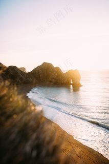 清晨海边风景图片