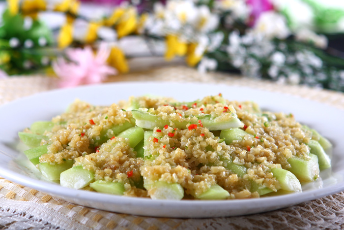 Z00125金银蒜蒸丝瓜3 (1)