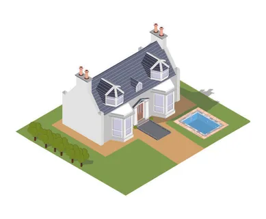 分析图素材图标集合景观建筑立面插画场景AI矢量图形设计