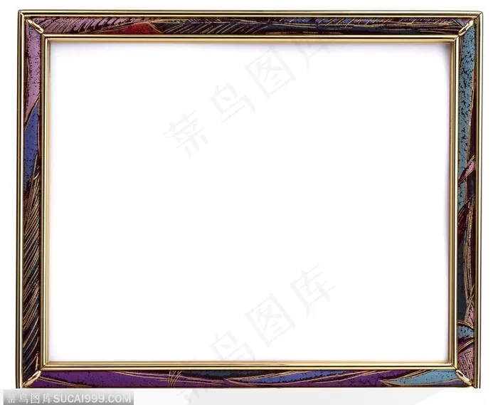 相框边框-蓝色的窄边相框