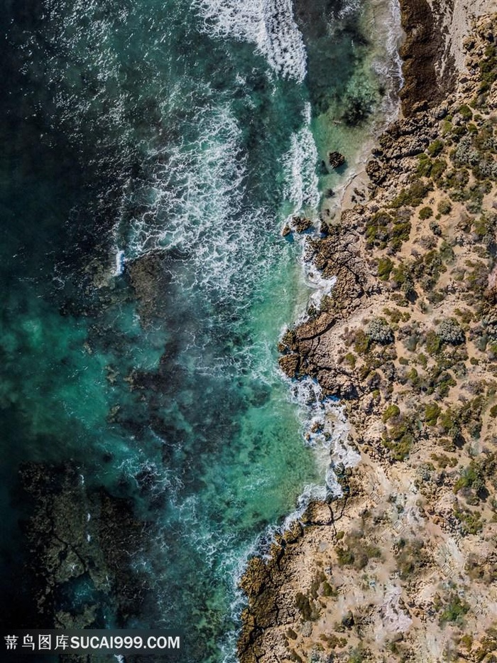 壮观的蓝色海域