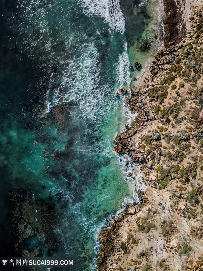 壮观的蓝色海域