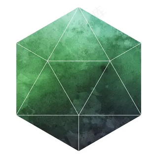 深绿色的多边形
