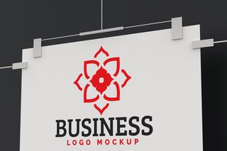 亚克力背景logo样机模板