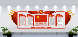 党员的义务不忘初心党建文化墙