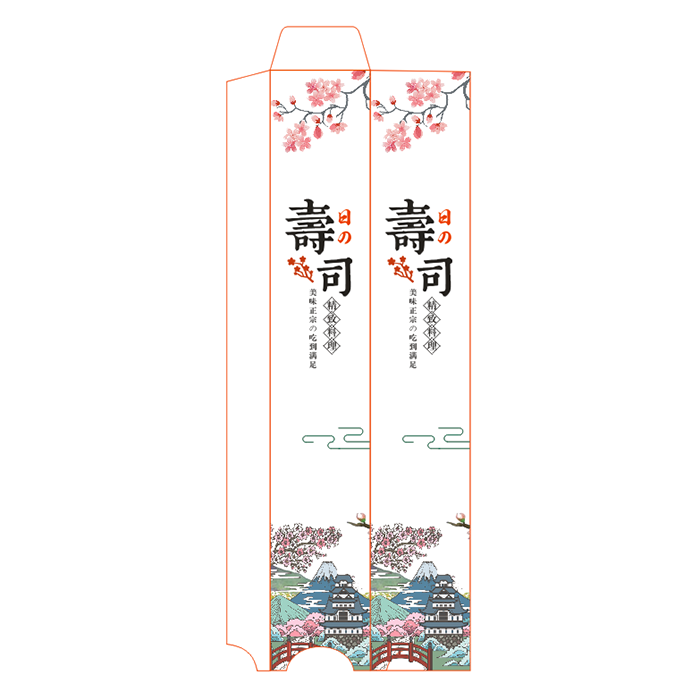 筷子盒套外套模版设计cdr矢量模版下载