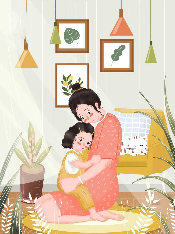 母亲节 母亲节插画 母亲节宣传