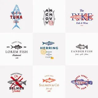 手绘Logo标志素材