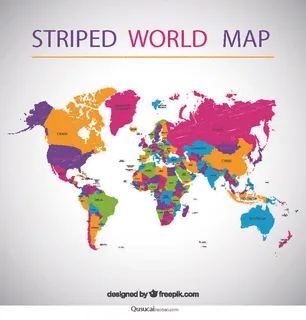 新版世界地图矢量世界地图电子版CDR高清印刷AI素材模板