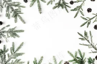 圣诞节装饰元素简约背景高清图