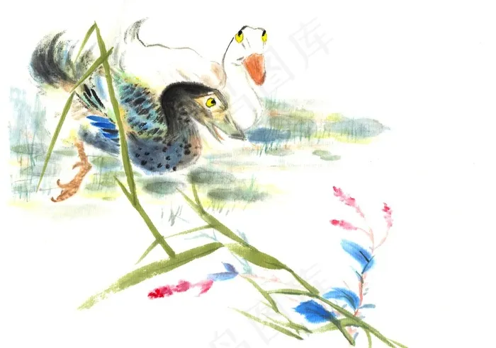 中国风的鸭子