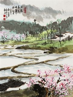 中国水墨工笔山水画