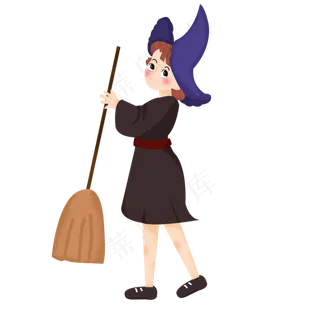 卡通万圣节手绘人物