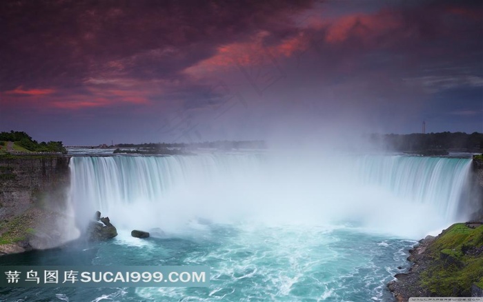 唯美瀑布风光素材图片