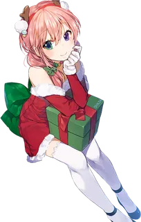 礼物圣诞女孩素材