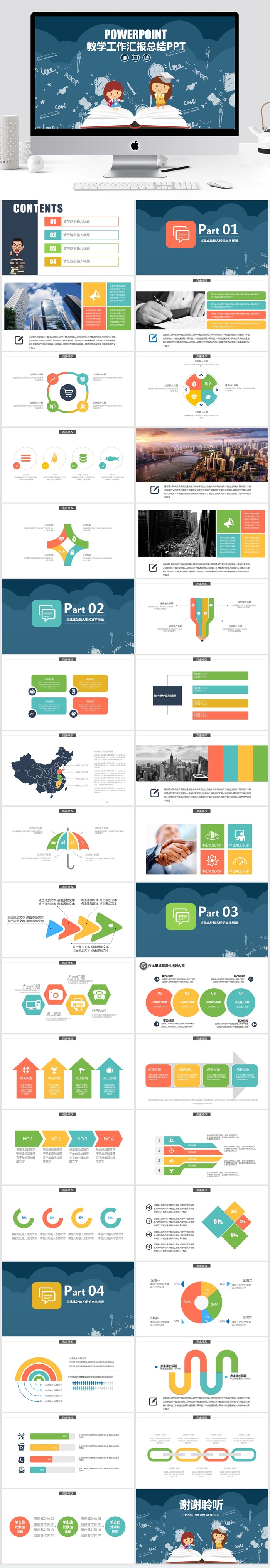 教学工作汇报总结PPT