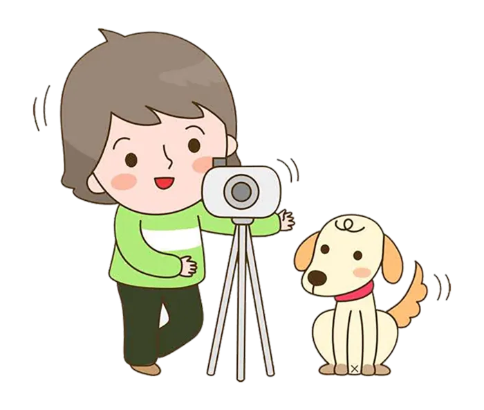 卡通小狗人物摄影