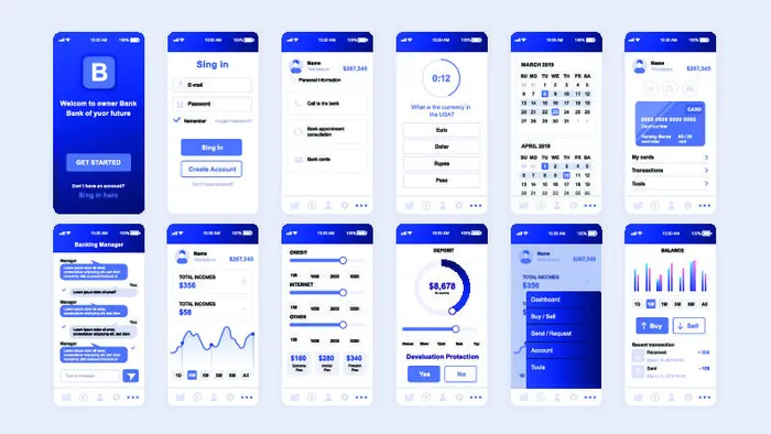 手机移动端整套APP交互UI界面套图作品集EPS矢量图设计素材eps,ai矢量模版下载
