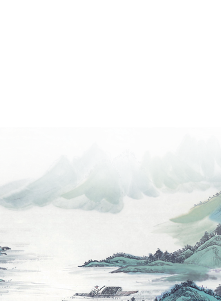 山水画素材中国风水墨画素材元素中国画