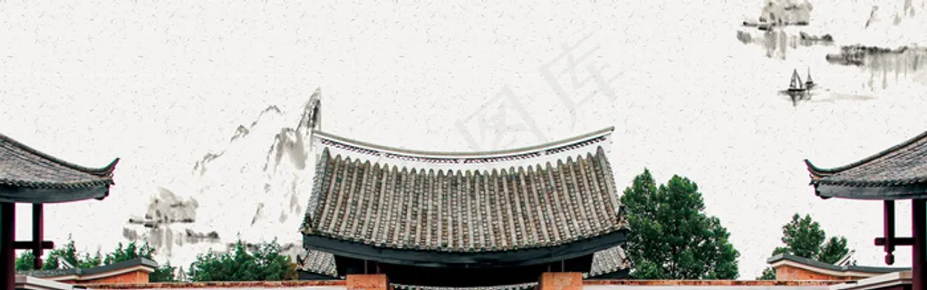 中国风水墨banner海报背景 中国风水墨banner海报背景