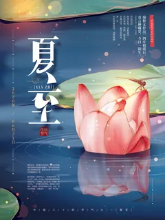 夏至唯美荷花海报 夏至唯美荷花海报
