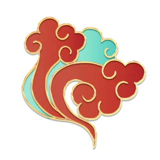 大气中国风祥云国潮风金边立体云朵剪纸创意装饰元素PNG免抠素材