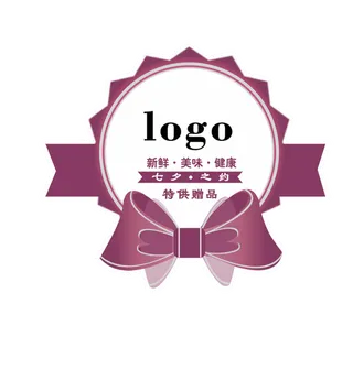 红色蝴蝶结标签